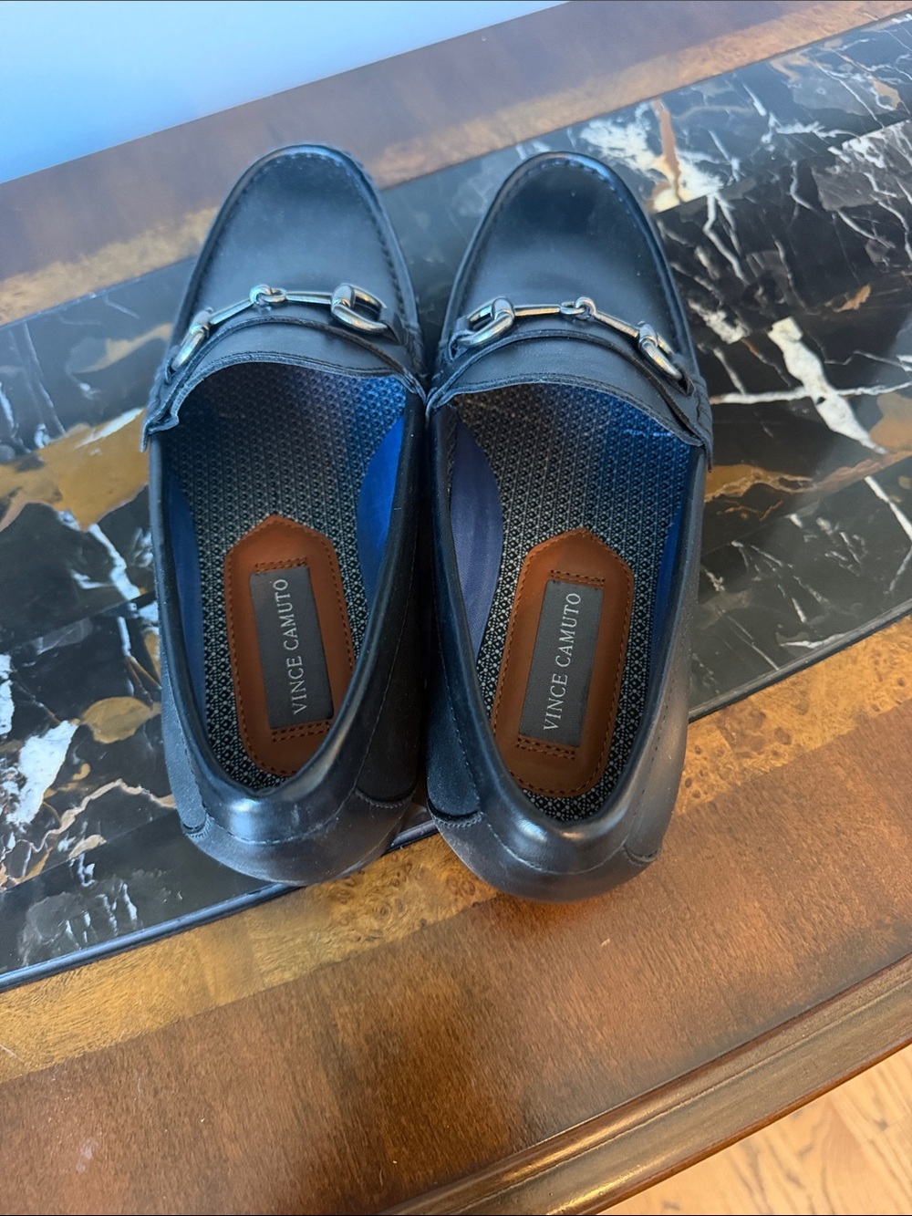 Vince Camuto Black Leather Bit Slip-On Loafers - Picture 3 of 3